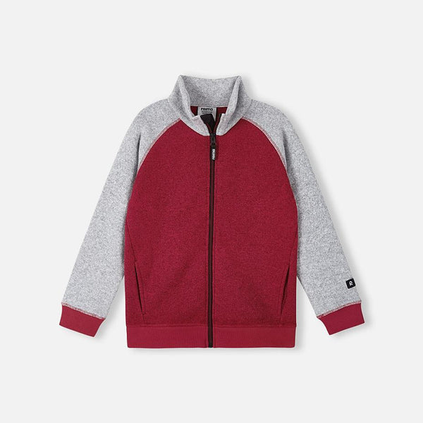 Reima Neulomus Fleecejacke Kinder Cranberry – Packshot Vorderansicht