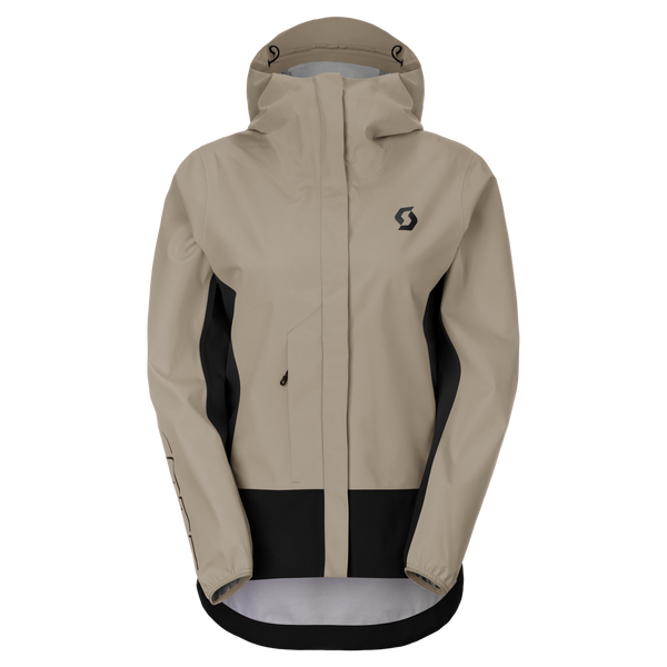 SCOTT Vertic 2.5L Waterproof Fahrradjacke Damen Portobello Beige - Black Vorderansicht