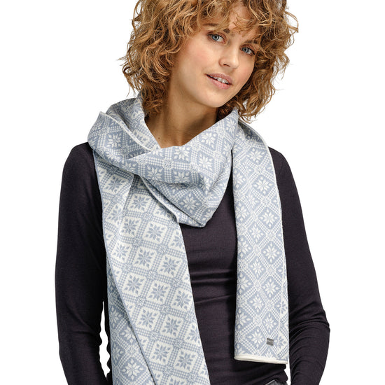 Dale Of Norway CHRISTIANIA SCARF Offwhite Metalgrey One size - PeakStyle