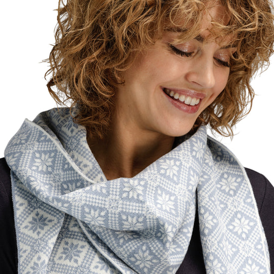 Dale Of Norway CHRISTIANIA SCARF Offwhite Metalgrey One size - PeakStyle