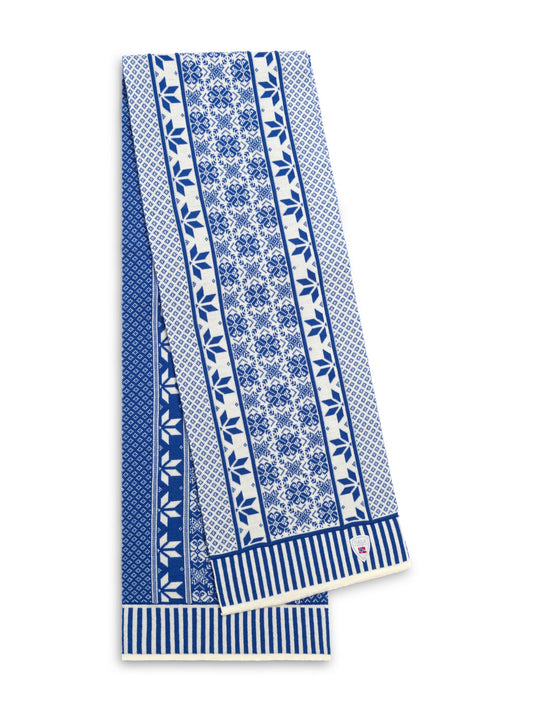 Dale Of Norway VARDÅSEN Merino-Schal Unisex – Offwhite - Ultramarine