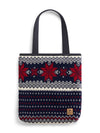 Dale Of Norway EGERSUND TOTEBAG Marine Offwhite Red One size - PeakStyle