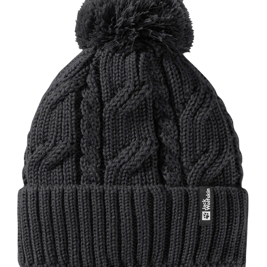 Jack Wolfskin POMPOM BEANIE black One Size - PeakStyle