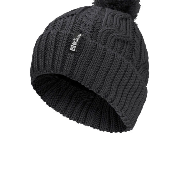 Jack Wolfskin POMPOM BEANIE black One Size - PeakStyle
