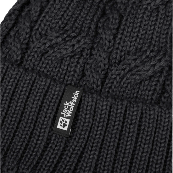 Jack Wolfskin POMPOM BEANIE black One Size - PeakStyle