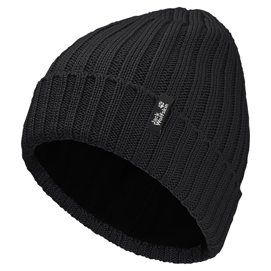 Jack Wolfskin RIB KNIT BEANIE Unisex Strickmütze Black 1-a310