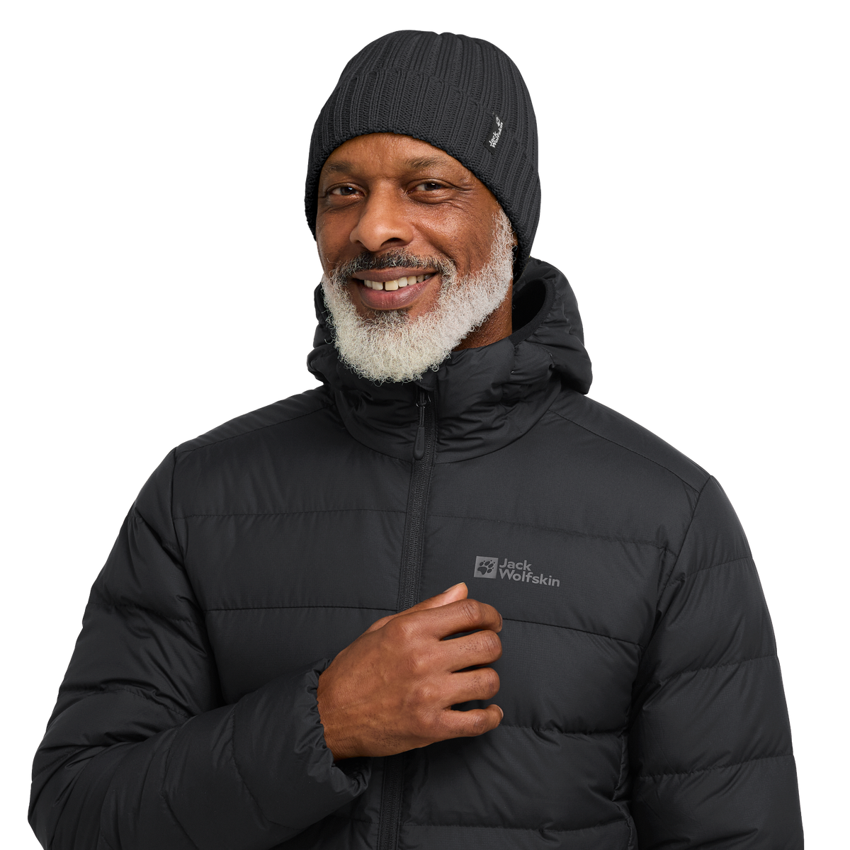 Jack Wolfskin RIB KNIT BEANIE Unisex Strickmütze Black 4-ma125