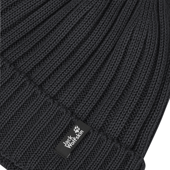 Jack Wolfskin RIB KNIT BEANIE Unisex Strickmütze Black 9-a330