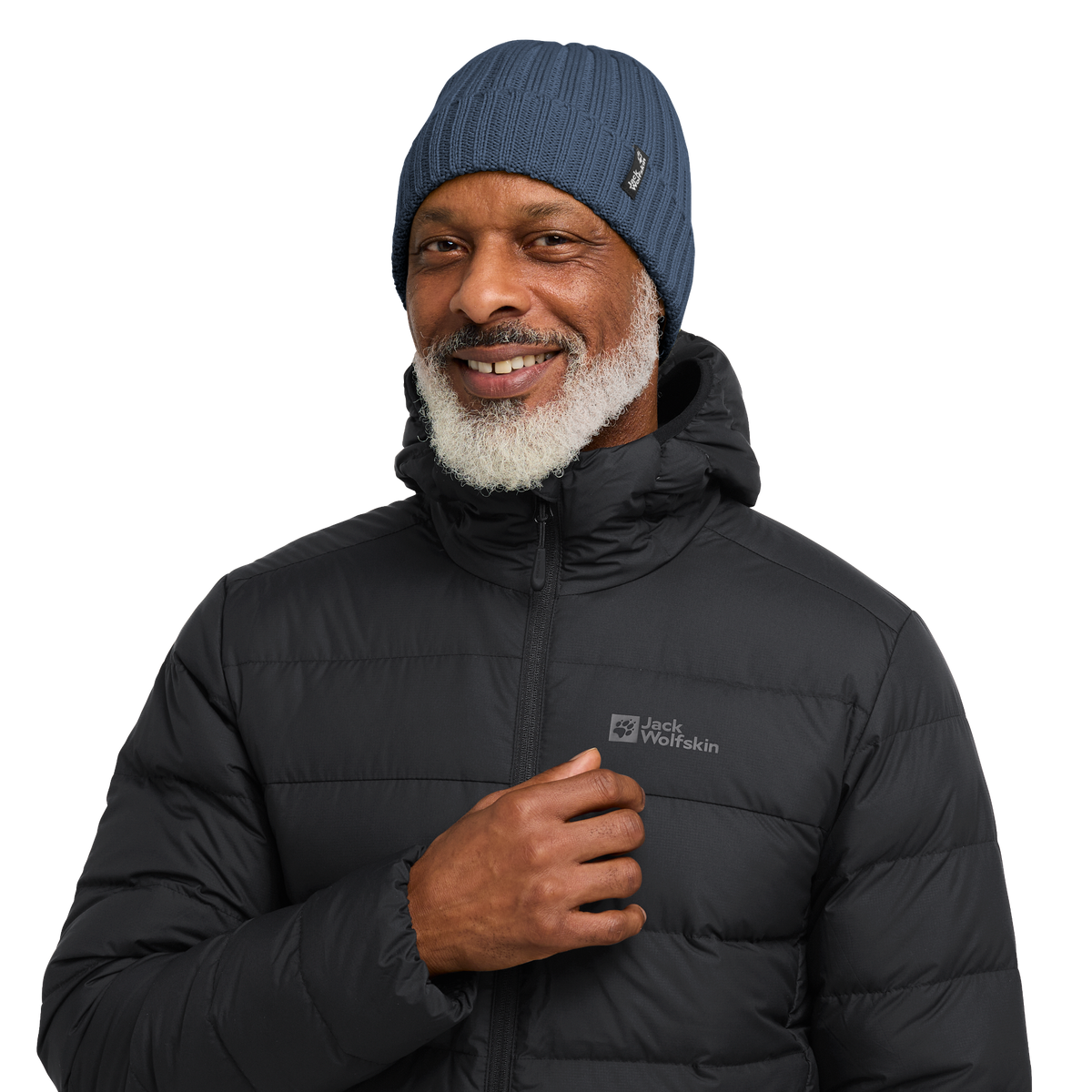 Jack Wolfskin RIB KNIT BEANIE Unisex Strickmütze Midnight Sky 4-ma125