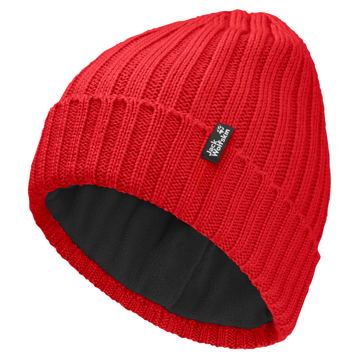 Jack Wolfskin RIB KNIT BEANIE Unisex Strickmütze Siren Red 1-a310