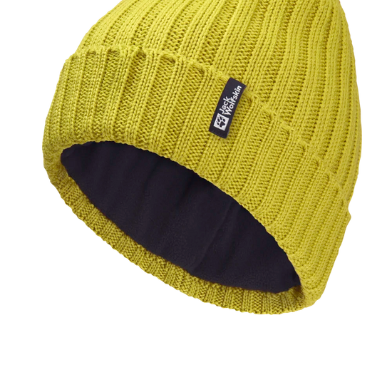 Jack Wolfskin RIB KNIT BEANIE chartreuse One Size - PeakStyle