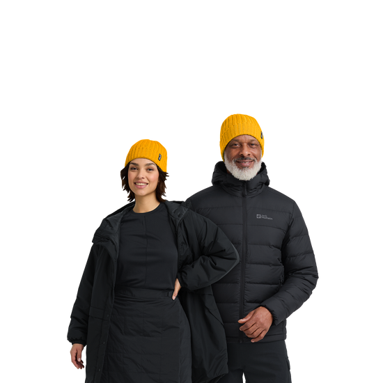 Jack Wolfskin RIB KNIT BEANIE Unisex Strickmütze Burly Yellow 2-ma100