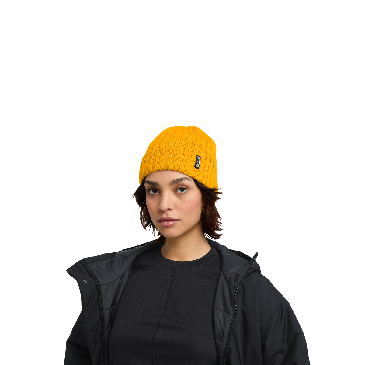 Jack Wolfskin RIB KNIT BEANIE Unisex Strickmütze Burly Yellow 4-ma130