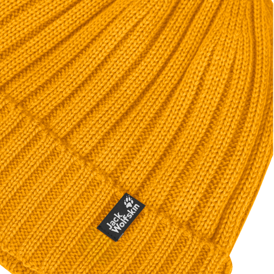 Jack Wolfskin RIB KNIT BEANIE Unisex Strickmütze Burly Yellow 9-a330
