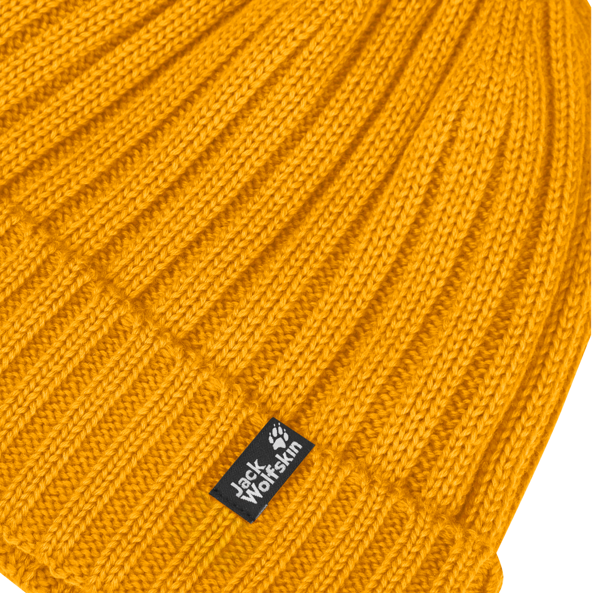 Jack Wolfskin RIB KNIT BEANIE Unisex Strickmütze Burly Yellow 9-a330