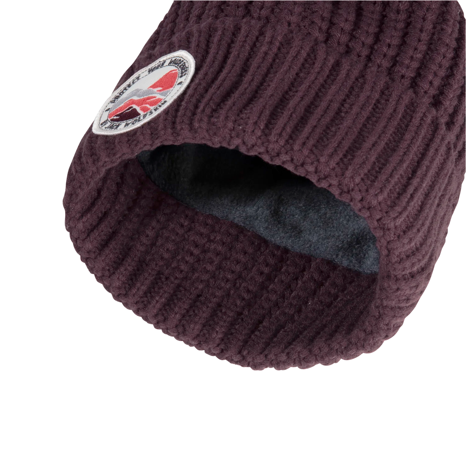 Jack Wolfskin POMPOM BADGE BEANIE K amaranth M - PeakStyle