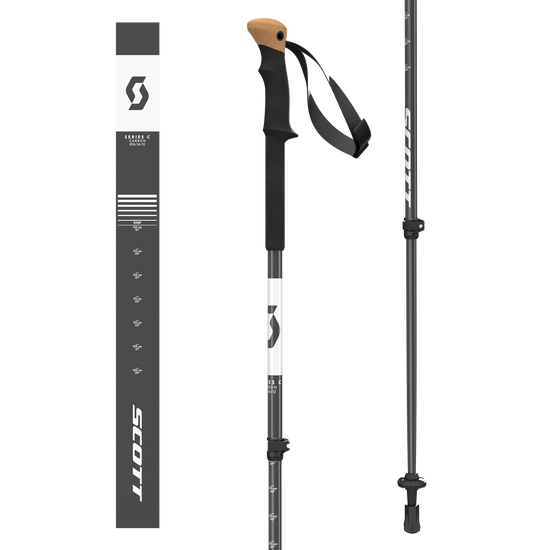 SCOTT Trek Carbon Trekkingstöcke – Black – Ansicht 1