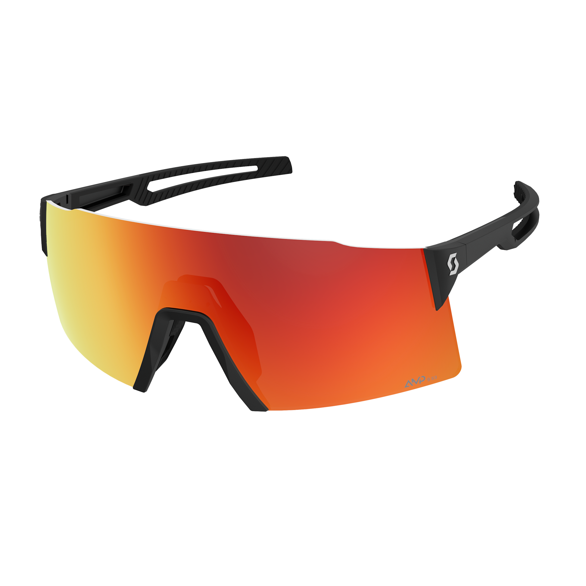 SCOTT Stride Compact Sonnenbrille – Black / AMP Red Chrome S3