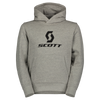 SCOTT Icon Hoodie Kinder – Grey Melange – Vorderansicht