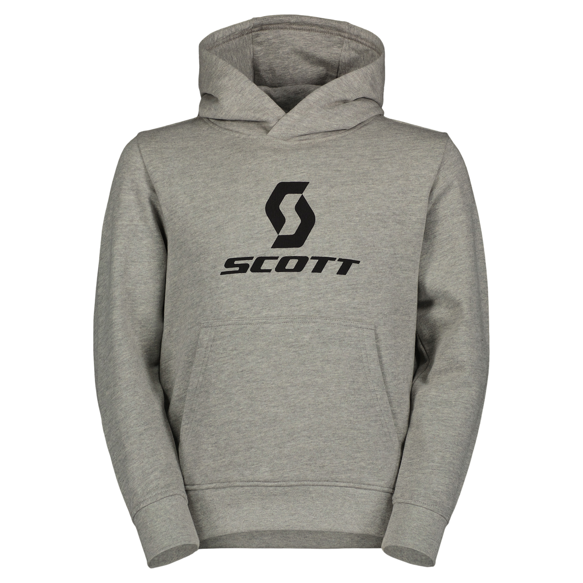 SCOTT Icon Hoodie Kinder – Grey Melange – Vorderansicht