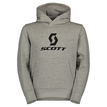 SCOTT Icon Hoodie Kinder – Grey Melange – Vorderansicht
