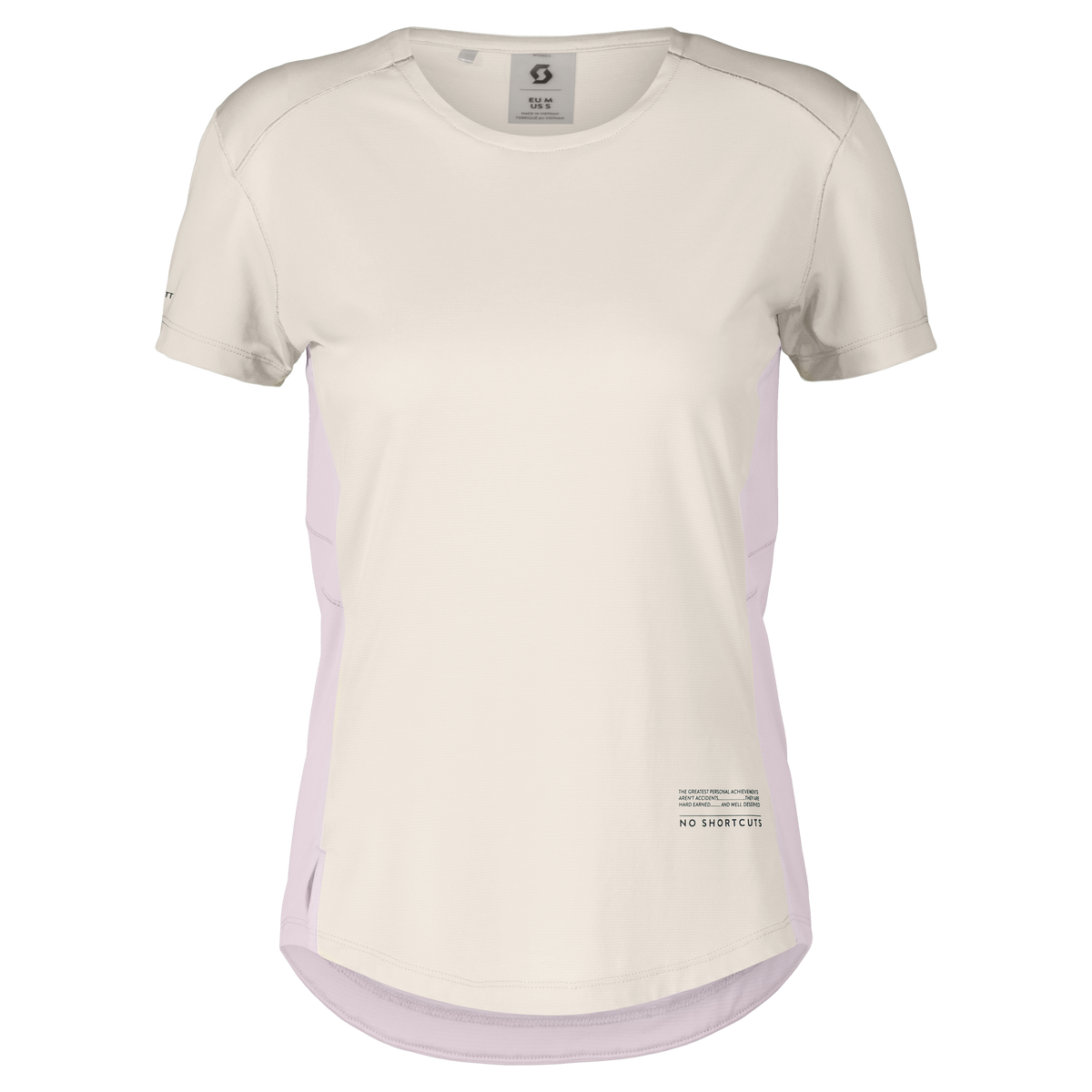 SCOTT Endurance Tech Kurzarmshirt Damen – Cotton White / Bliss Pink – Vorderansicht