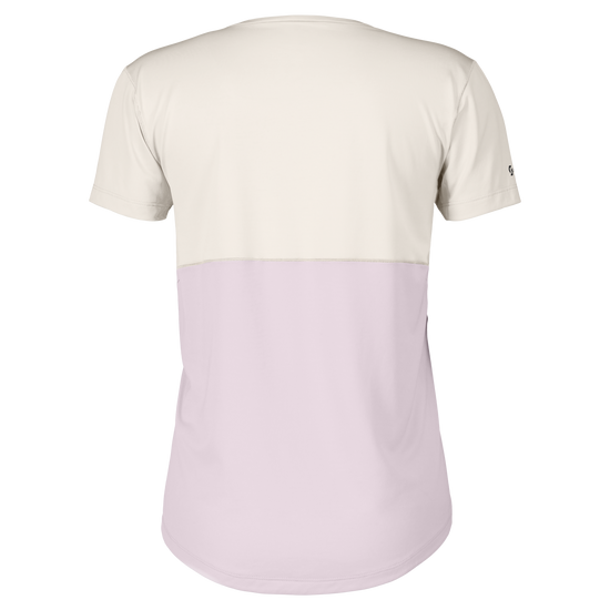 SCOTT Endurance Tech Kurzarmshirt Damen – Cotton White / Bliss Pink – Rückansicht