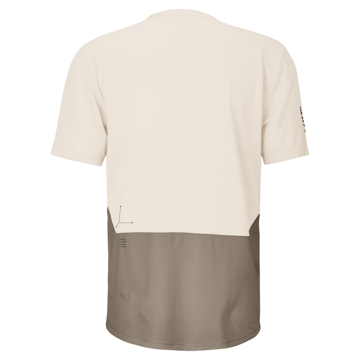SCOTT Tee Vertic Zip Short Sleeve Herren – Cotton White - Toast Beige – Rückansicht
