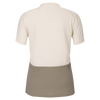 SCOTT Tee Vertic Zip Short Sleeve Damen – Cotton White - Toast Beige – Rückansicht