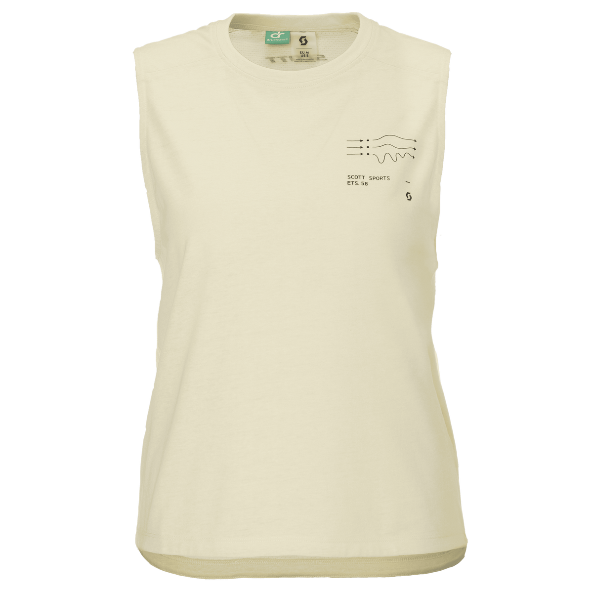 SCOTT Tank Vertic DRI Damen – Pastel Yellow – Vorderansicht
