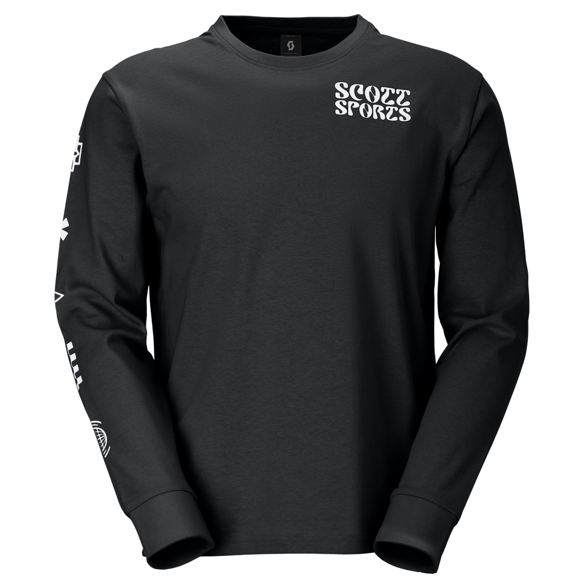 SCOTT Graphic Langarmshirt – Black Vorderansicht