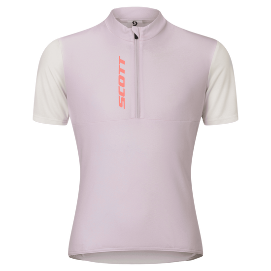 SCOTT Jersey Short Sleeve Kinder – Cotton White - Bliss Pink – Vorderansicht