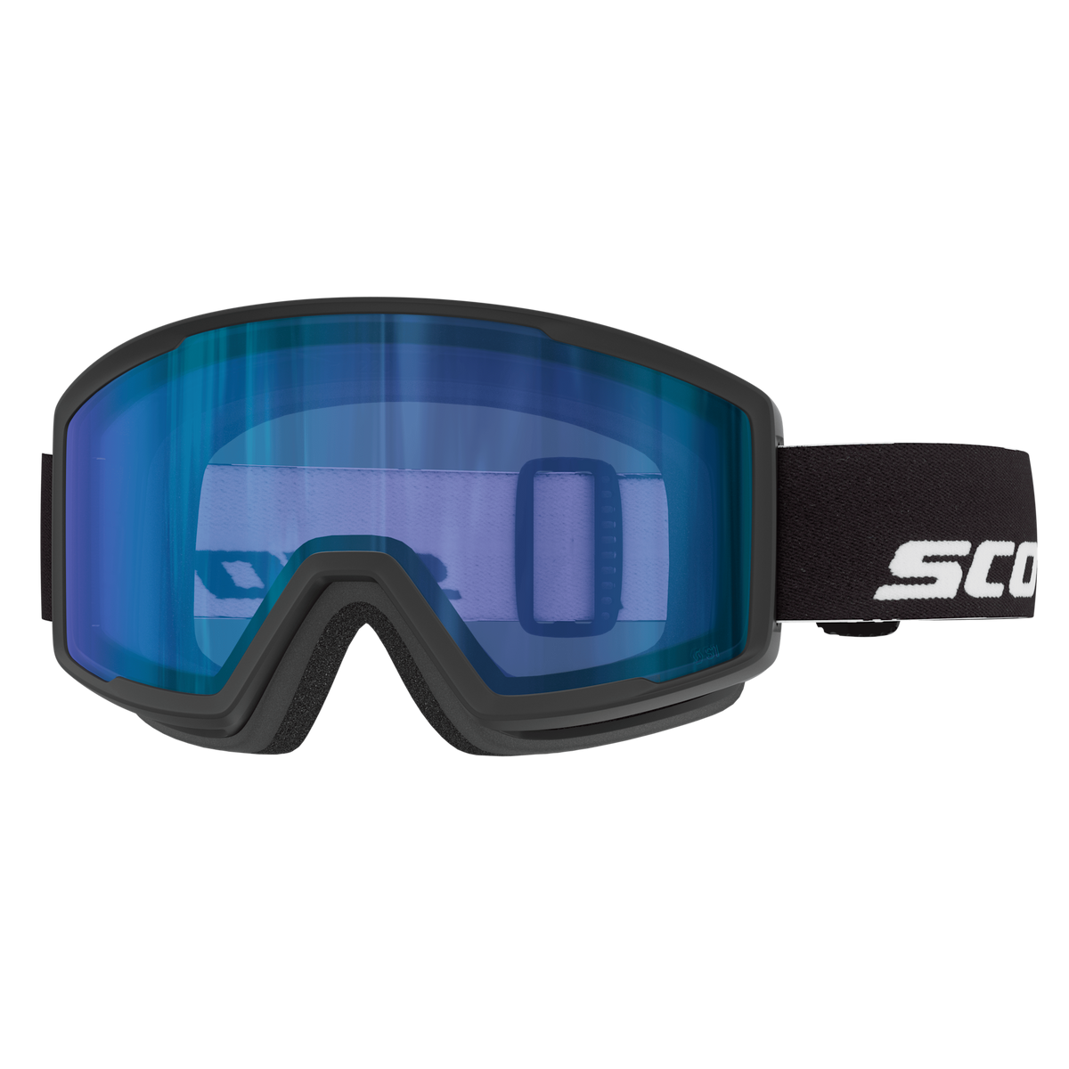 SCOTT Trace Pro Compact Skibrille – Black - Blue Chrome S1 – Ansicht 1