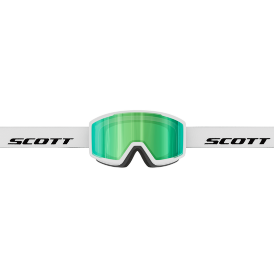 SCOTT Trace Pro Compact Skibrille – White - Green Chrome S2 – Ansicht 2