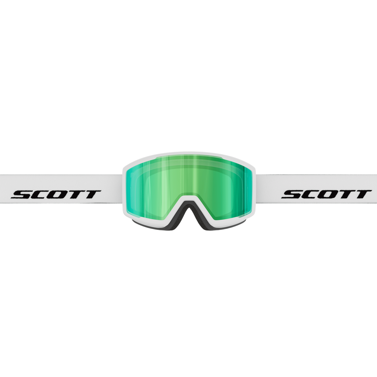 SCOTT Trace Pro Compact Skibrille – White - Green Chrome S2 – Ansicht 2