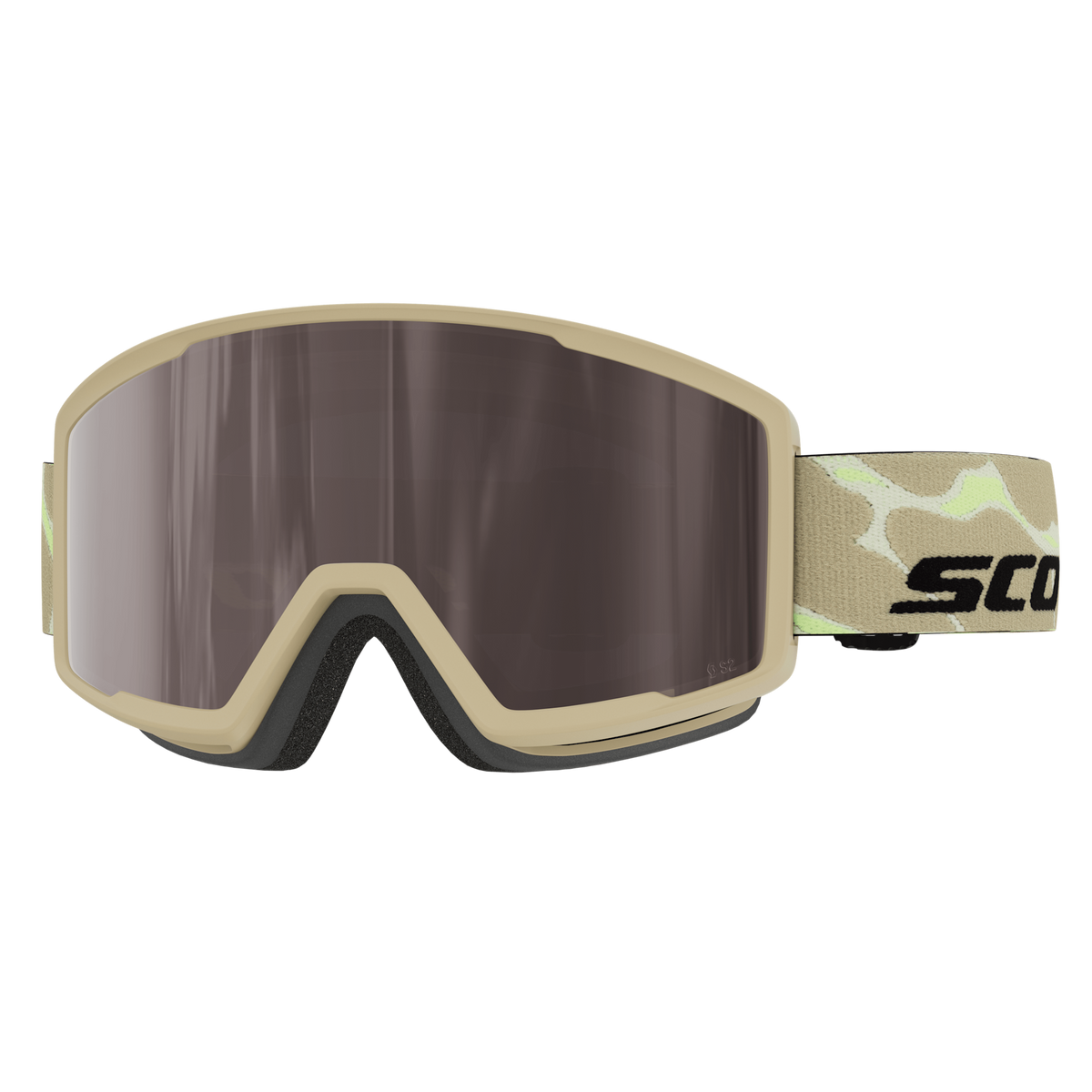 SCOTT Trace Pro Compact Skibrille – Mojave Beige - Silver Chrome S2 – Ansicht 1