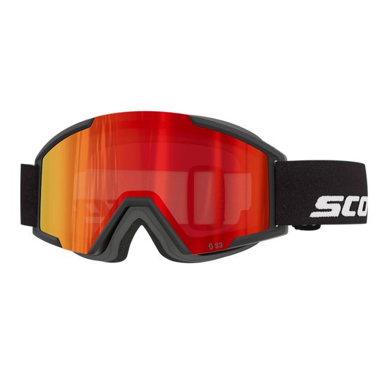 SCOTT Shield Pro Junior Skibrille - Black - Red Chrome S3
