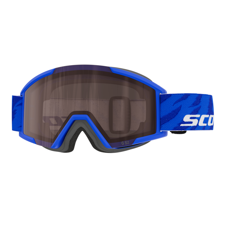 SCOTT Shield Pro Junior Skibrille - Blue - White - Silver Chrome S2