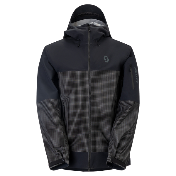 SCOTT Explorair 3L Wintersportjacke Herren – Black – Frontansicht