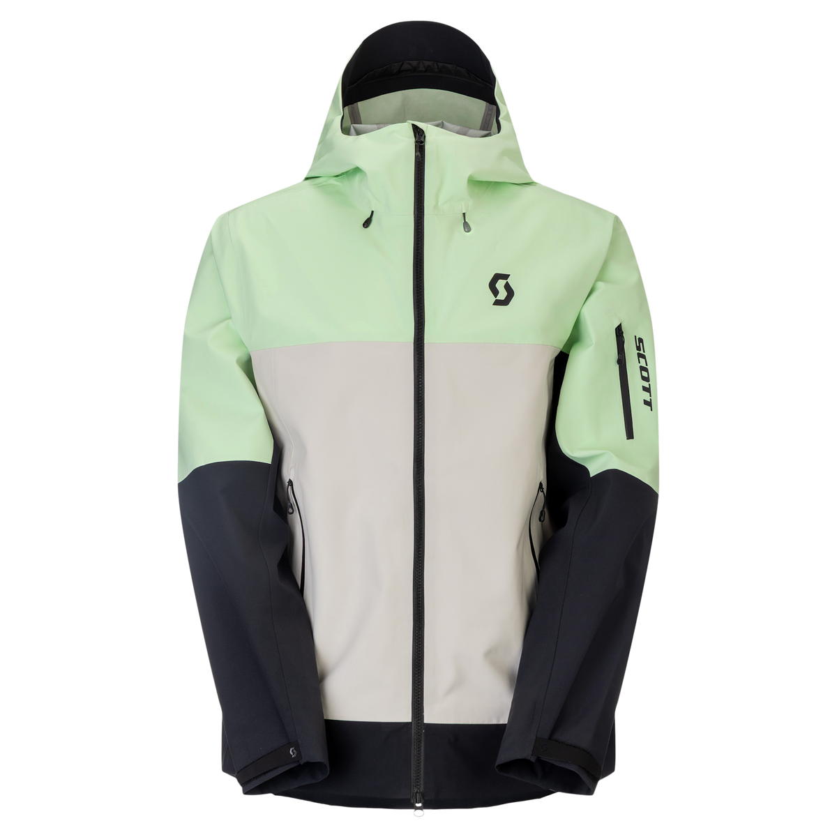 SCOTT Explorair 3L Wintersportjacke Herren – Vapour Green - Black – Frontansicht