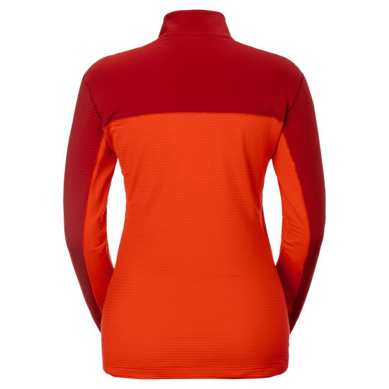 SCOTT Defined Light Midlayer-Pullover Damen – Turbo Red - Toasted Red – Rückansicht
