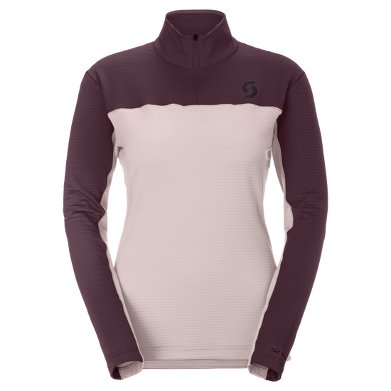 SCOTT Defined Light Midlayer-Pullover Damen – Wax Pink - Cocoa Red – Vorderansicht