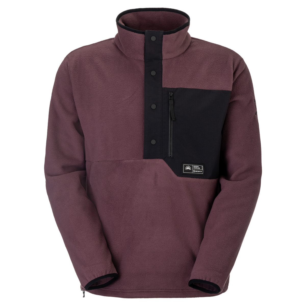 SCOTT Escape Original Fleece Pullover Herren - Cocoa Red Vorderansicht
