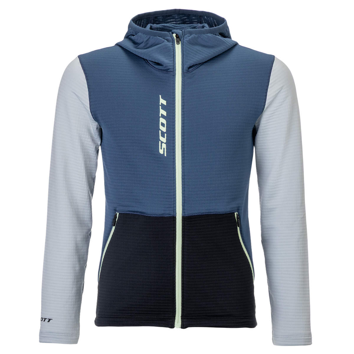 SCOTT Defined Light Hoodie Kinder – Dusk Blue - Mist Blue Vorderansicht