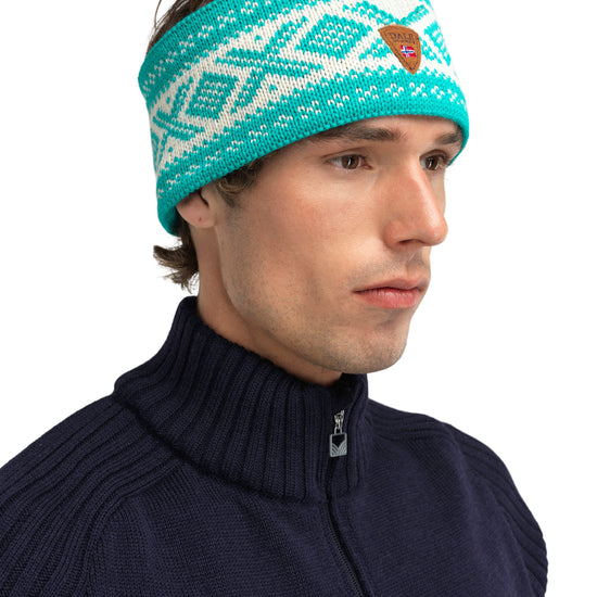 Dale Of Norway CORTINA 1956 HEADBAND Peacock Cream One size - PeakStyle