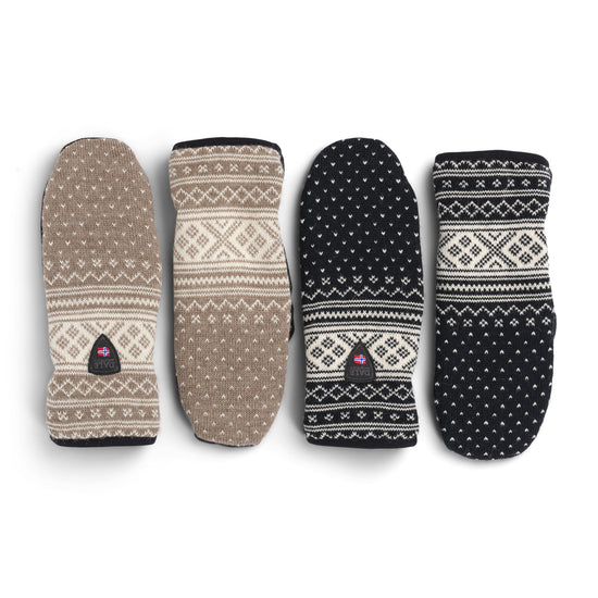 Dale Of Norway VALLØY POLAR MITTENS Black Offwhite L - PeakStyle