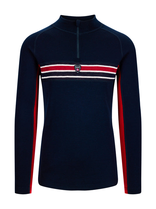 Dale Of Norway M AKSLA MASC BASELAYER HALF ZIP Navy Red OffWhite XXL - PeakStyle