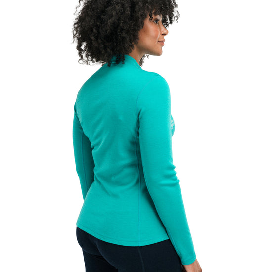 Dale Of Norway W FALKEBERG FEMININE BASELAYER HALF ZIP Peacock Offwhite XL - PeakStyle