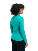 Dale Of Norway W FALKEBERG FEMININE BASELAYER HALF ZIP Peacock Offwhite XL - PeakStyle