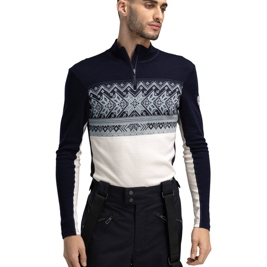 Dale Of Norway M VAIL MASCULINE BASELAYER HALF ZIP Offwhite Navy XXL - PeakStyle